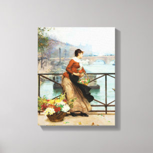 El Arte Vintage La Vendedora De La Flor