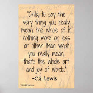 El arte y la alegría del poster de las palabras