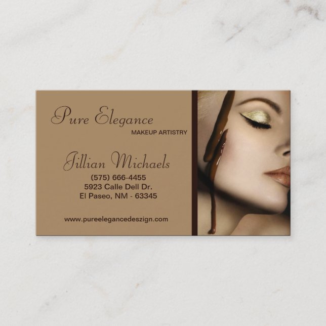 El artista de maquillaje compone la tarjeta de (Anverso)