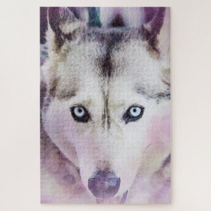 El asombroso puzzle de arte del Husky Siberiano