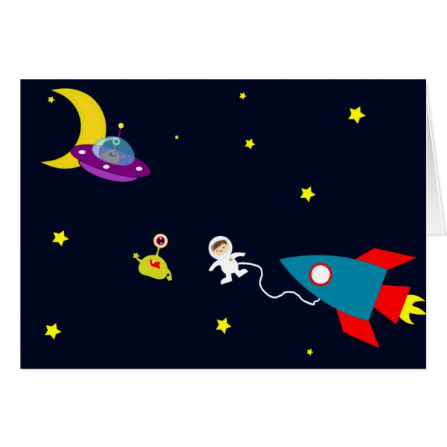 El astronauta encuentra a extranjeros en espacio (Anverso (Horizontal))