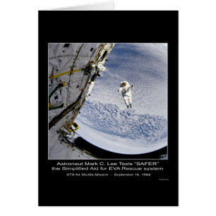 El astronauta Mark C. Lee prueba el transbordador