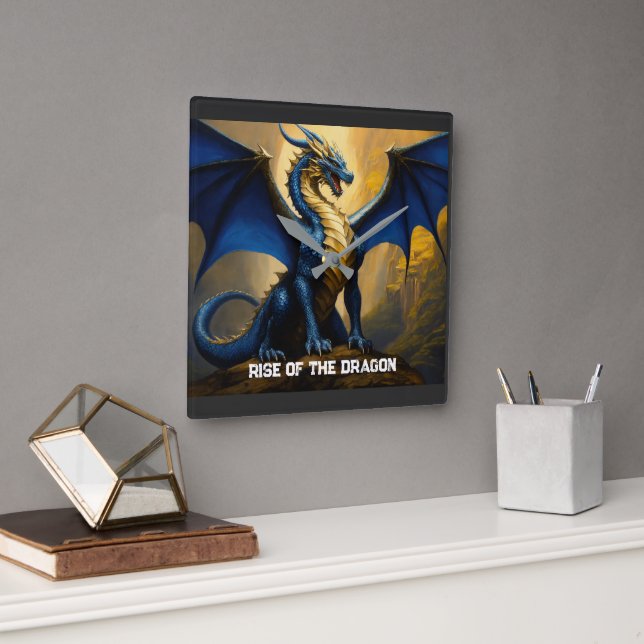 El auge del reloj de pared del dragón (Oficina)