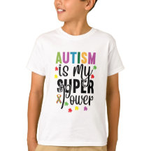El autismo es la camiseta de mi Super Power Kid