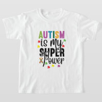 El autismo es la camiseta de mi Super Power Kid
