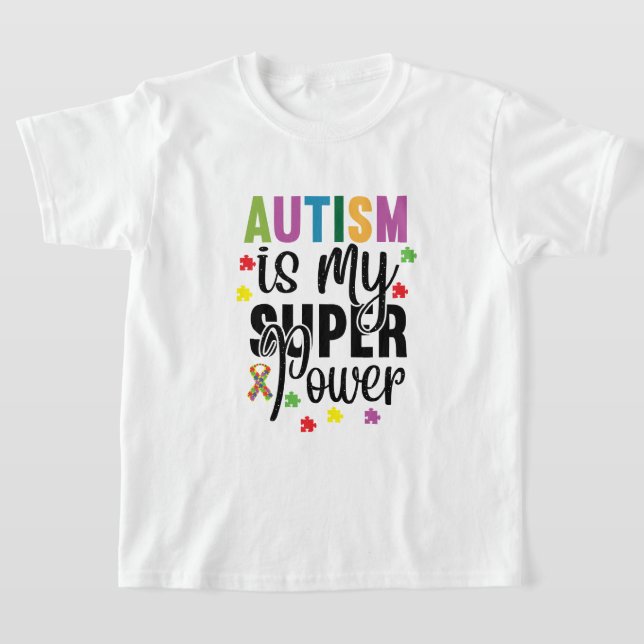 El autismo es la camiseta de mi Super Power Kid (Distribución)