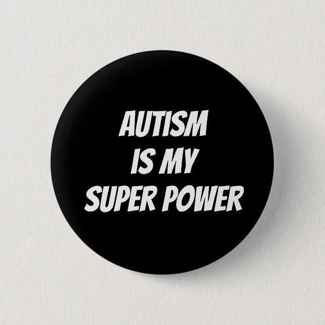 El autismo es mi botón Super Power Pin (Anverso)