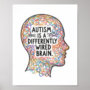 El autismo es una cita de arte de línea cerebral c