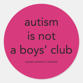 El autismo no es un club de niños: pegatinas