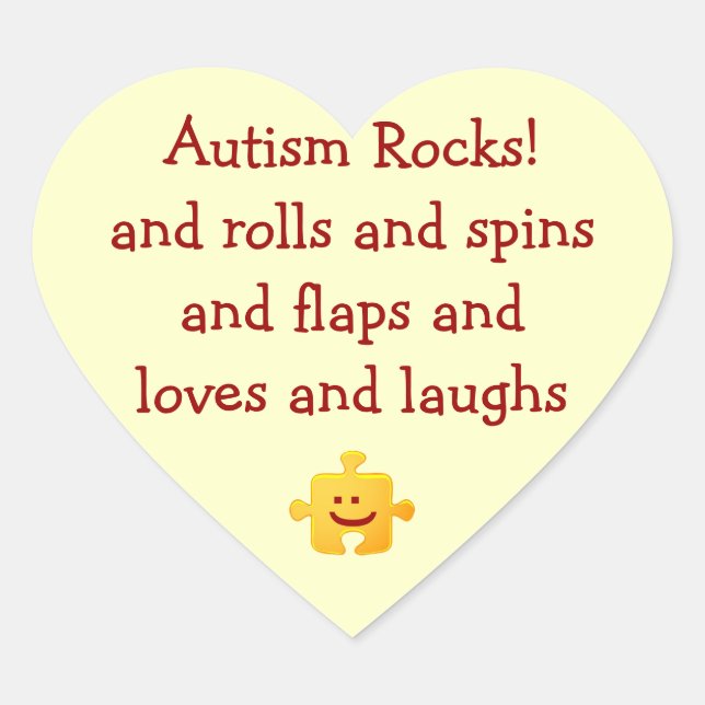El autismo sacude al Pegatina del corazón (Anverso)