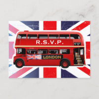 El autobús rojo de Londres - Tarjetas RSVP