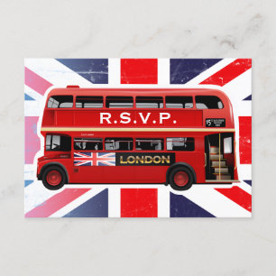 El autobús rojo de Londres - Tarjetas RSVP