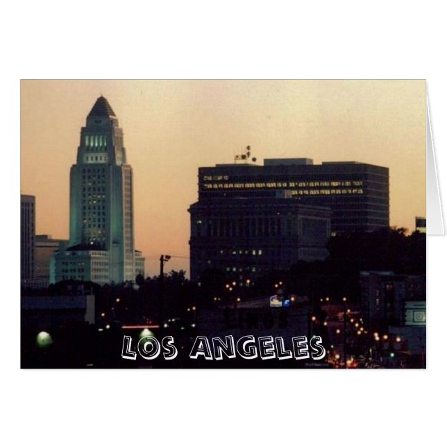 El ayuntamiento de Los Ángeles con tarjeta Dusk (Anverso (Horizontal))