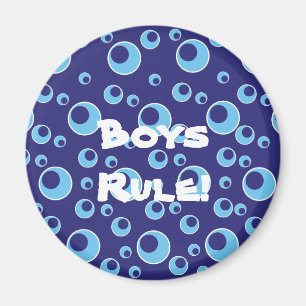 El azul circunda el imán del personalizado del