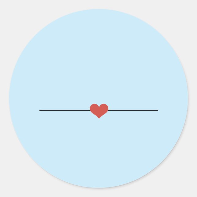 El azul claro hace tu propio Pegatina redondo clás (Anverso)