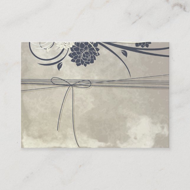 El azul florece la tarjeta de visita (Anverso)