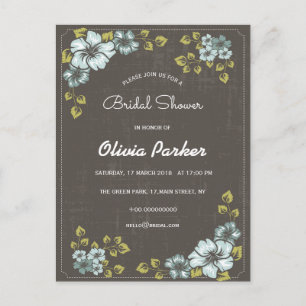 el azul florece las postales nupciales de la ducha