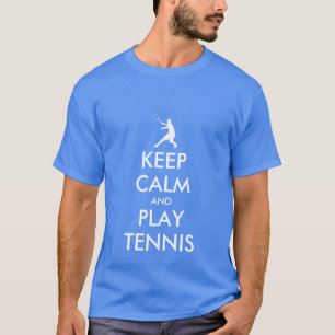El azul guarda la camiseta del tenis de la calma y