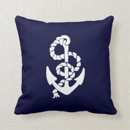 El azul marino envía el Cojín decorativo náutico