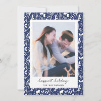 El azul marino punteado pone verde la tarjeta de