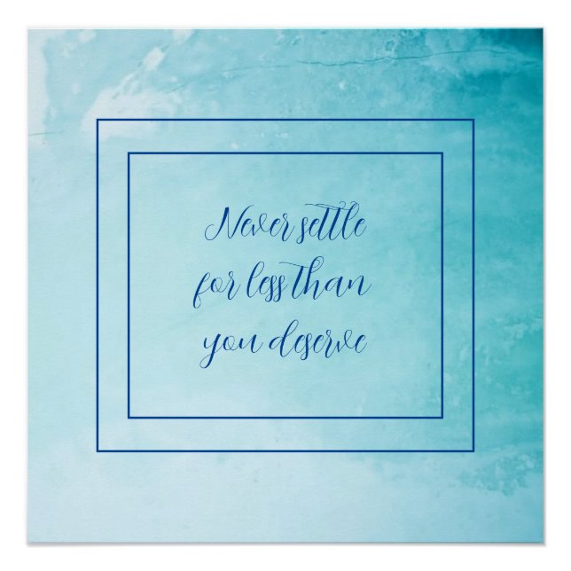 El Azul Nunca Se Ajusta Para Un Poster Menos Brill (Anverso)