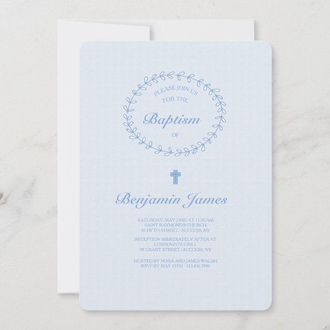 El azul ramifica invitación (Anverso)