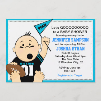 El azul se divierte las invitaciones de Baby