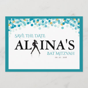 El BAILARÍN PUNTEA la invitación de Mitzvah del