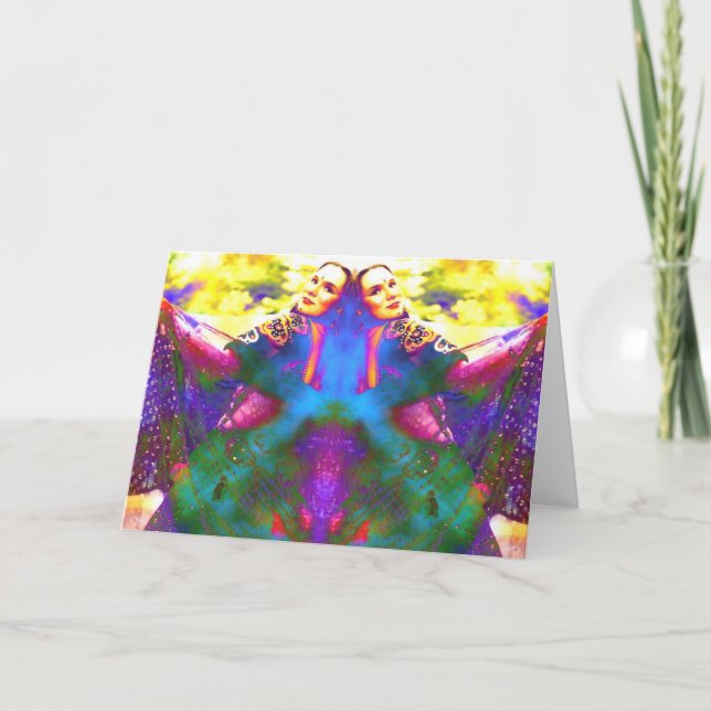 El baile colorea la tarjeta de felicitación (Anverso)