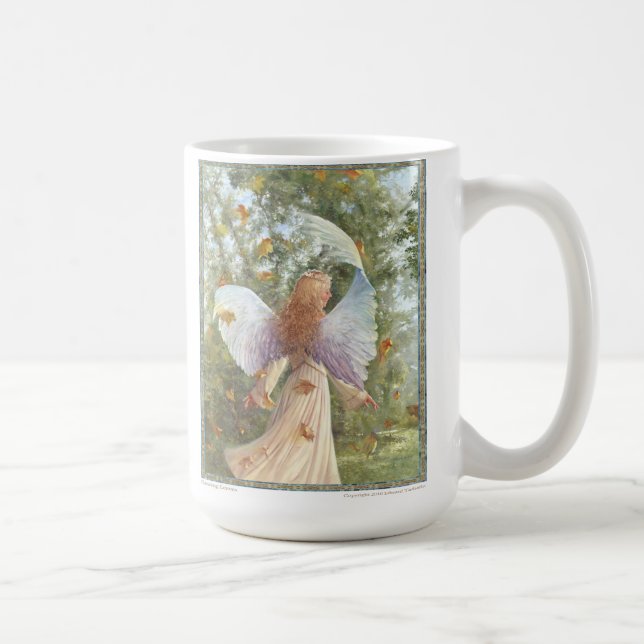 El "baile deja" la taza de café de cerámica blanca (Derecha)