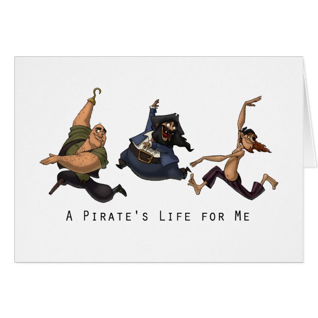 El baile piratea la tarjeta (el espacio en blanco (Anverso (Horizontal))