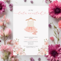 El ballet rosa Tutu emocionada invitación a Baby S