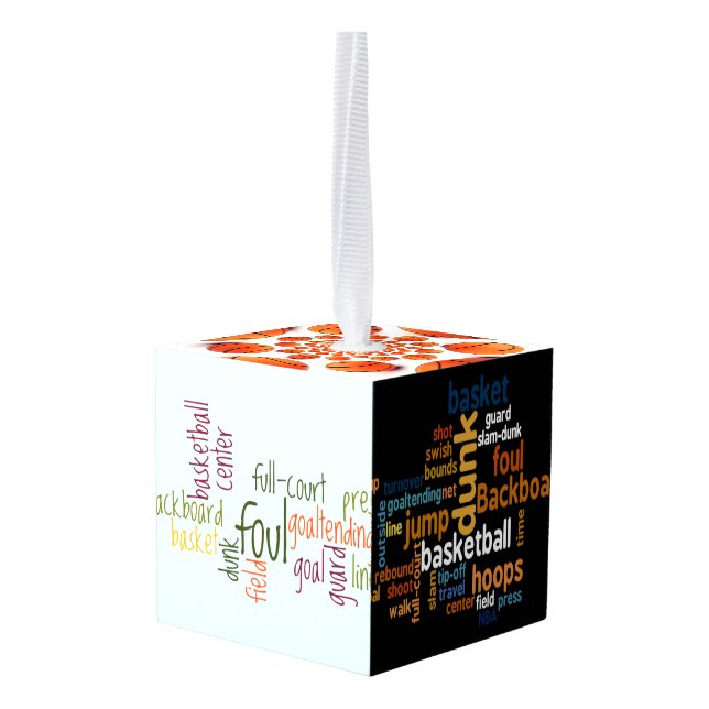 El baloncesto del Ornamento del Cubo el Juego de l (Reverso en perspectiva)