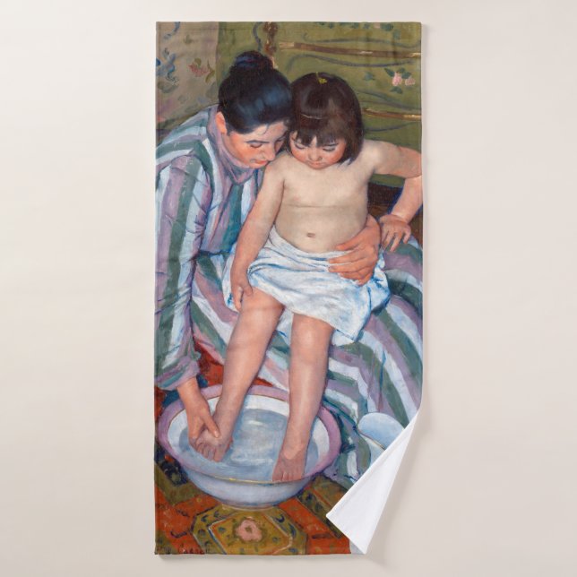 El baño del niño, Mary Cassatt (Toalla de baño)