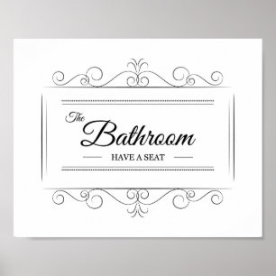 El baño tiene un asiento Arte divertido