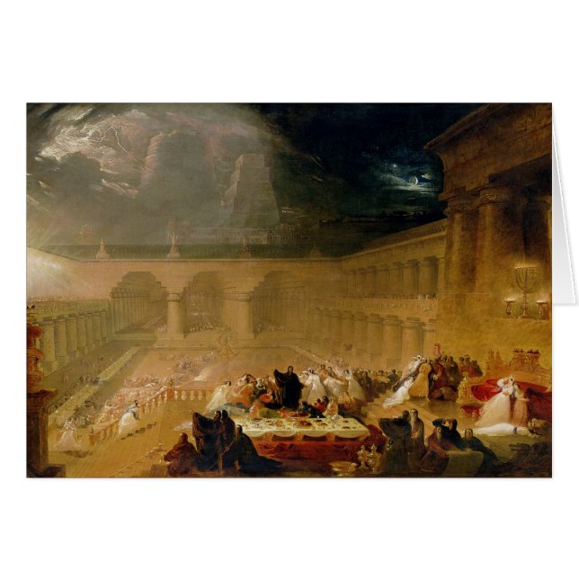 El banquete del Belshazzar (aceite en lona) (Anverso (Horizontal))