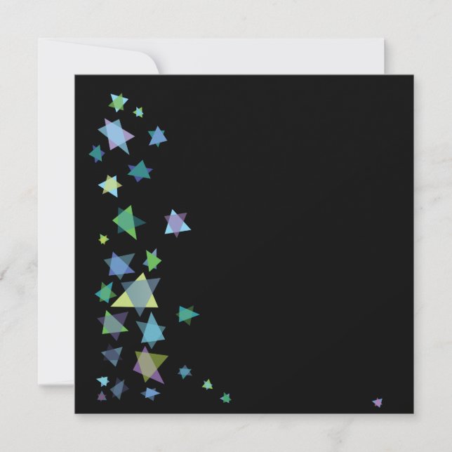 El bar de invitaciones Bat Mitzvah de la Estrella  (Anverso)