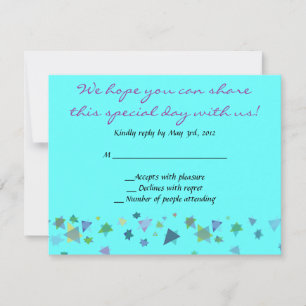 El bar de invitaciones Mitzvah Reply de la Estrell