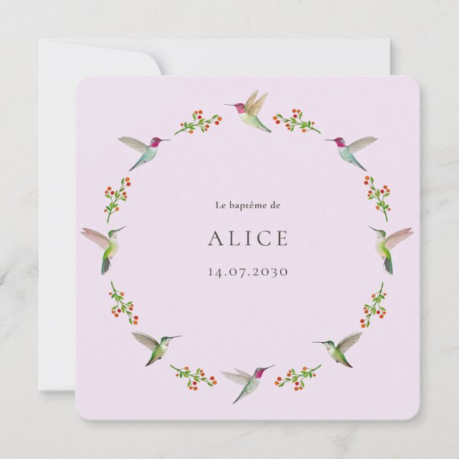 El bautismo de los colibríes de Anna (Anverso)