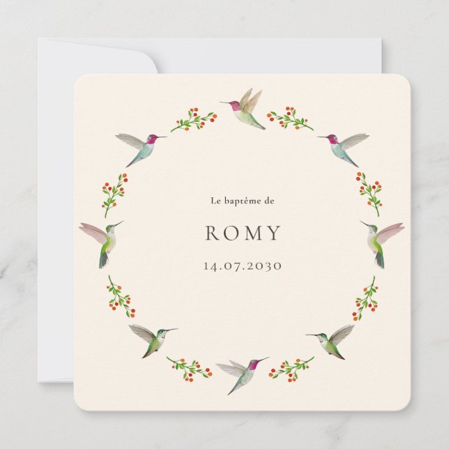 El bautismo de los colibríes de Anna (Anverso)