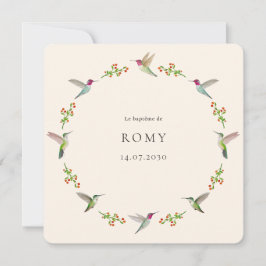 El bautismo de los colibríes de Anna con la foto d