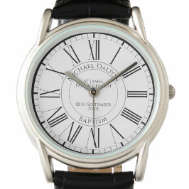 El bautismo en la iglesia como un reloj personaliz