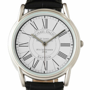 El bautismo en la iglesia como un reloj personaliz