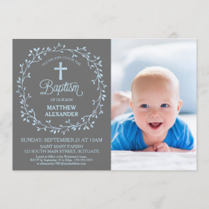 El bautismo, invitación de la foto del bautizo,