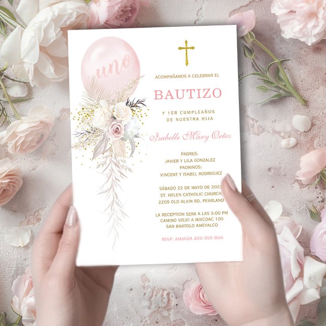 El Bautizo y Primer Cumpleaños invitación de nuest (Subido por el creador)