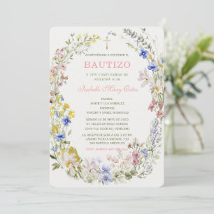 El Bautizo y Primer Cumpleaños invitación de nuest