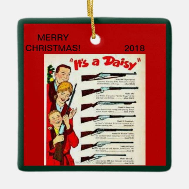 El BB dispara contra el ornamento del navidad (Anverso)