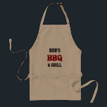 El Bbq de los hombres y delantal de la parrilla -<br><div class="desc">El Bbq de los hombres y delantal de la parrilla - personalice el nombre</div>