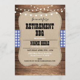 El Bbq jubilado invitación del fiesta del retiro
