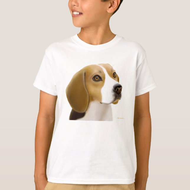 El beagle amistoso embroma la camiseta (Anverso)